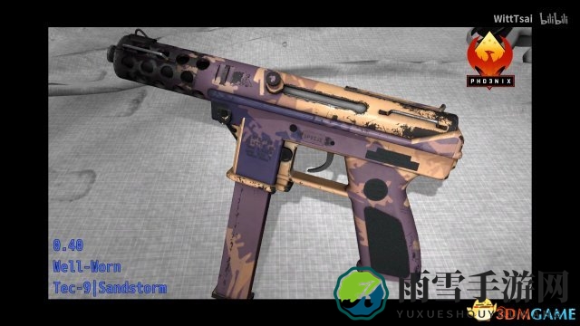 CSGO Tec-9皮肤展示视频，全视角检视